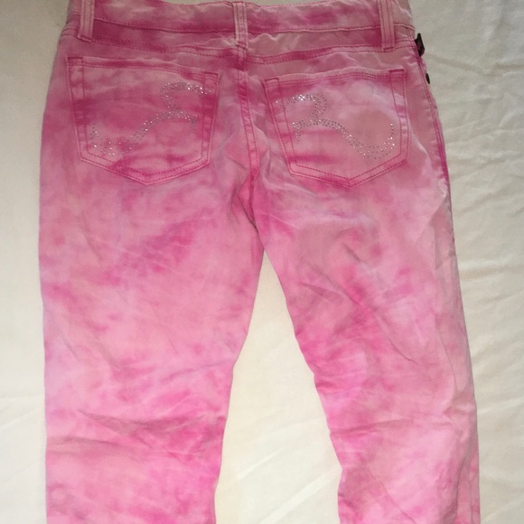 Rock & Republic Adjustable Pink Tie-Dye Pants - Picture 2 of 4